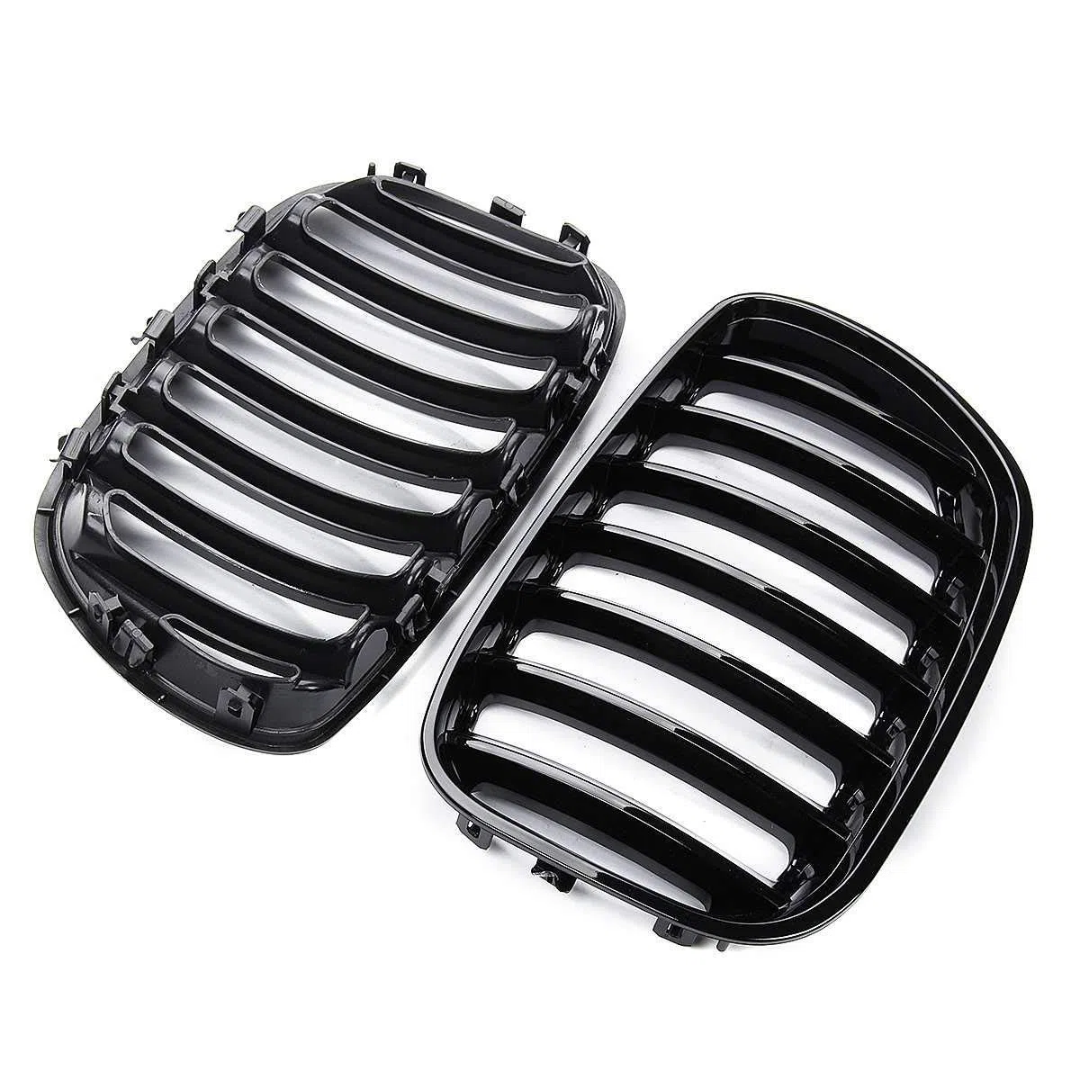 X5 E53 2004–2006 Frontstoßstangengitter für Frontstoßstange, glänzend, Schwarz, 1 Paar