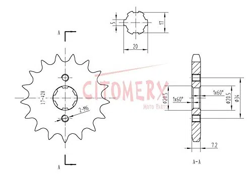 Kettensatz 17/54 für Honda XR 125 L JD19 2003-2008 XR125L doppelt verstärkt Originalübersetzung