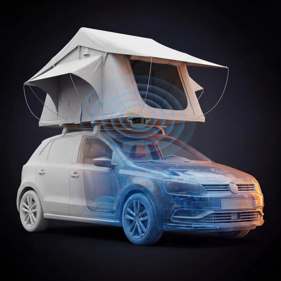 Smarter Nivelliersensor für Camper Van Wohnmobil Wohnwagen Caravan Dachzelt Anhänger Die Digitale Wasserwaage mit Keilberechnung für Auffahrkeile Hebekissen | Smarter Nivelliersensor
