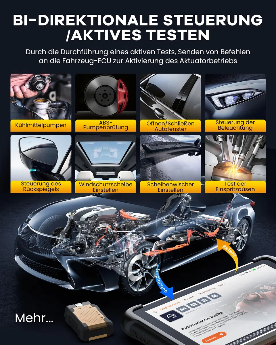 Auto Diagnosegerät, ThinkScan TK689BT OBD2 Diagnosegerät Mit 34 Reset-Funktion + Volle Systemdiagnose, Diagnosegerät Auto Für ECU-Codierung/BI-Direktionale Steuerung/CANFD&DoIP, Kostenlose Updates