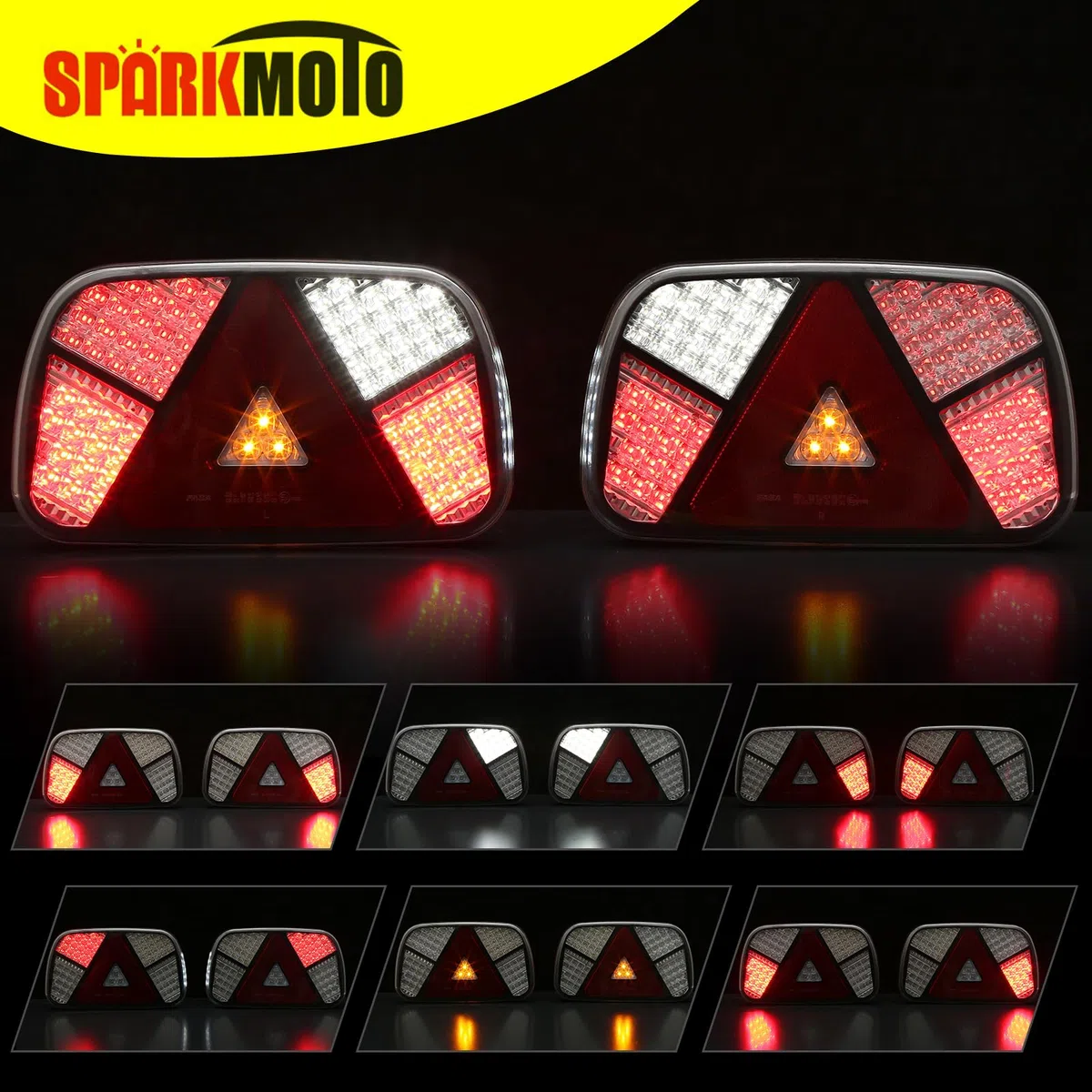 12 V LED-Rücklichter für Anhänger, mit 5-poligem Bajonett-Stecker, 12 V Kombi-Rücklichter für Anhänger, LKW, Wohnwagen, Landmaschinen