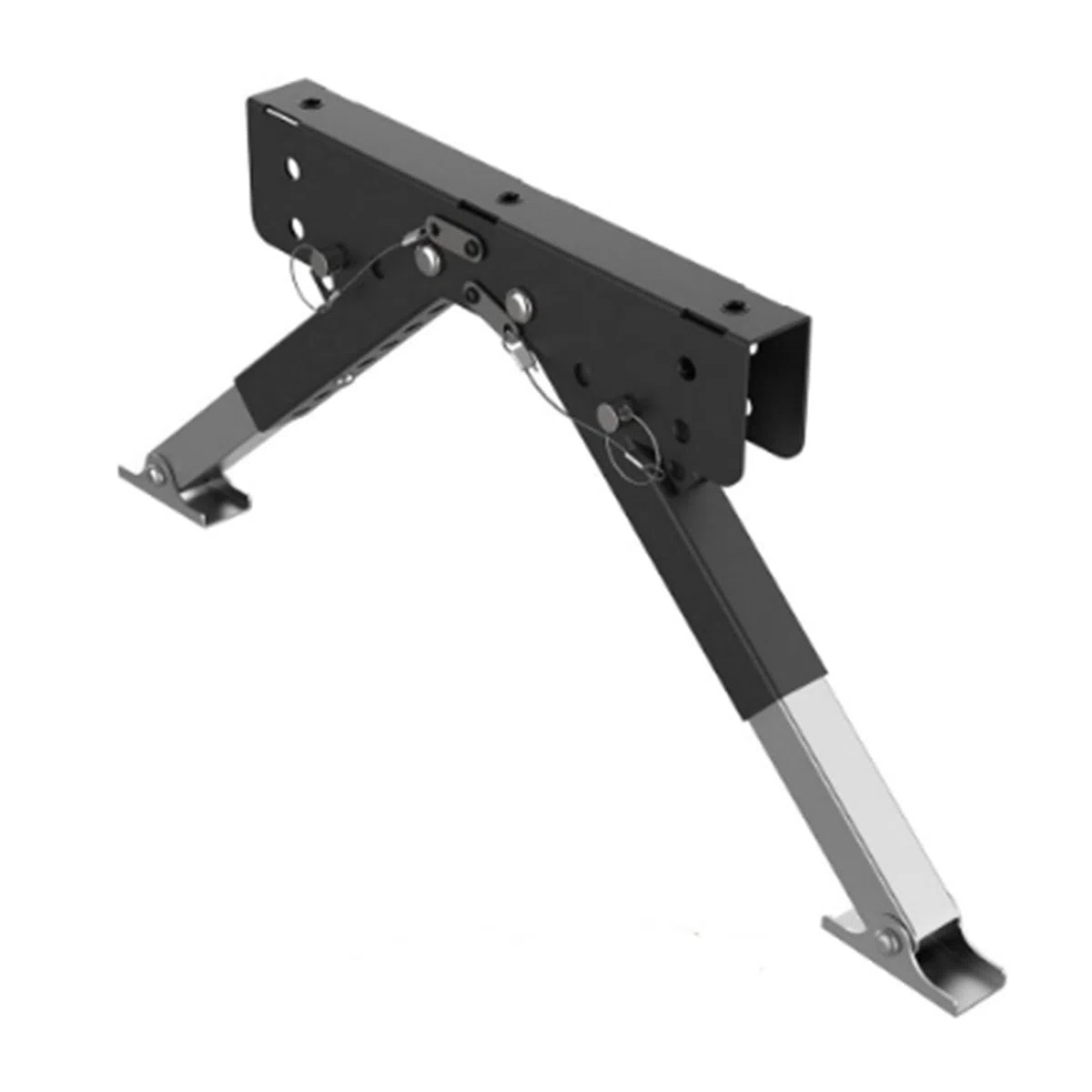 Verstellbare Trittstufenstütze aus Edelstahl, Zusammenklappbarer Trittstabilisator für Wohnwagen mit 5. Rad und Rutschfestem Gummipolster. Robustes Design