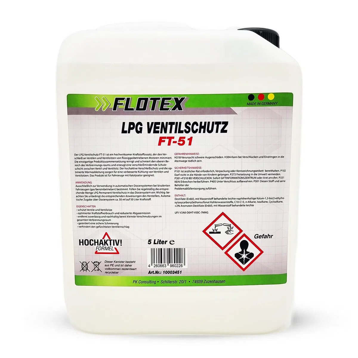 Permanent LPG Ventilschutz, 5L Additiv Gas Ventil Schutz