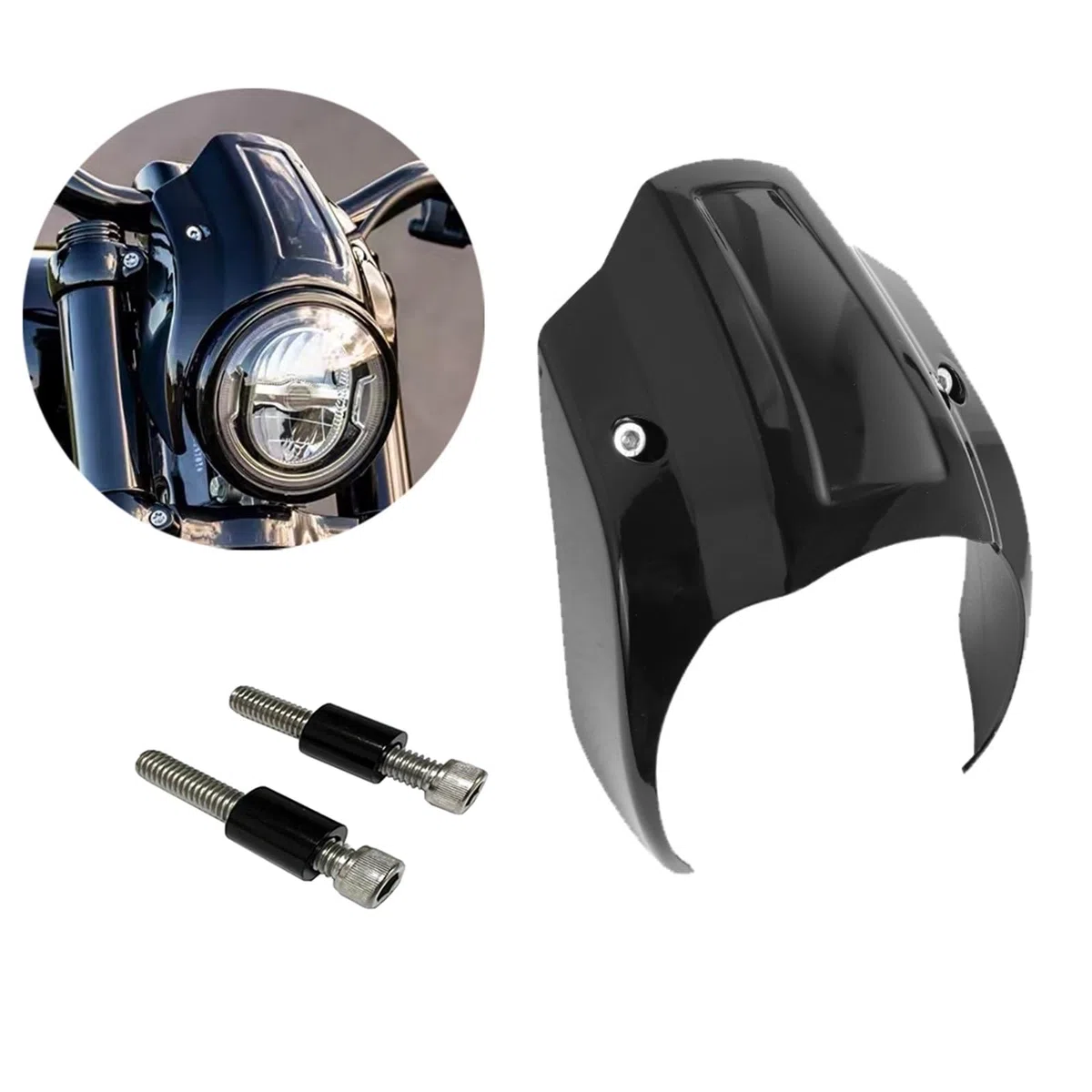 Motorrad Glanz Schwarz Front Maske Scheinwerfer Verkleidung Abdeckung Für Harley Breakout FXBR 107 FXBRS 114 2018-2022 2021 2020 2019