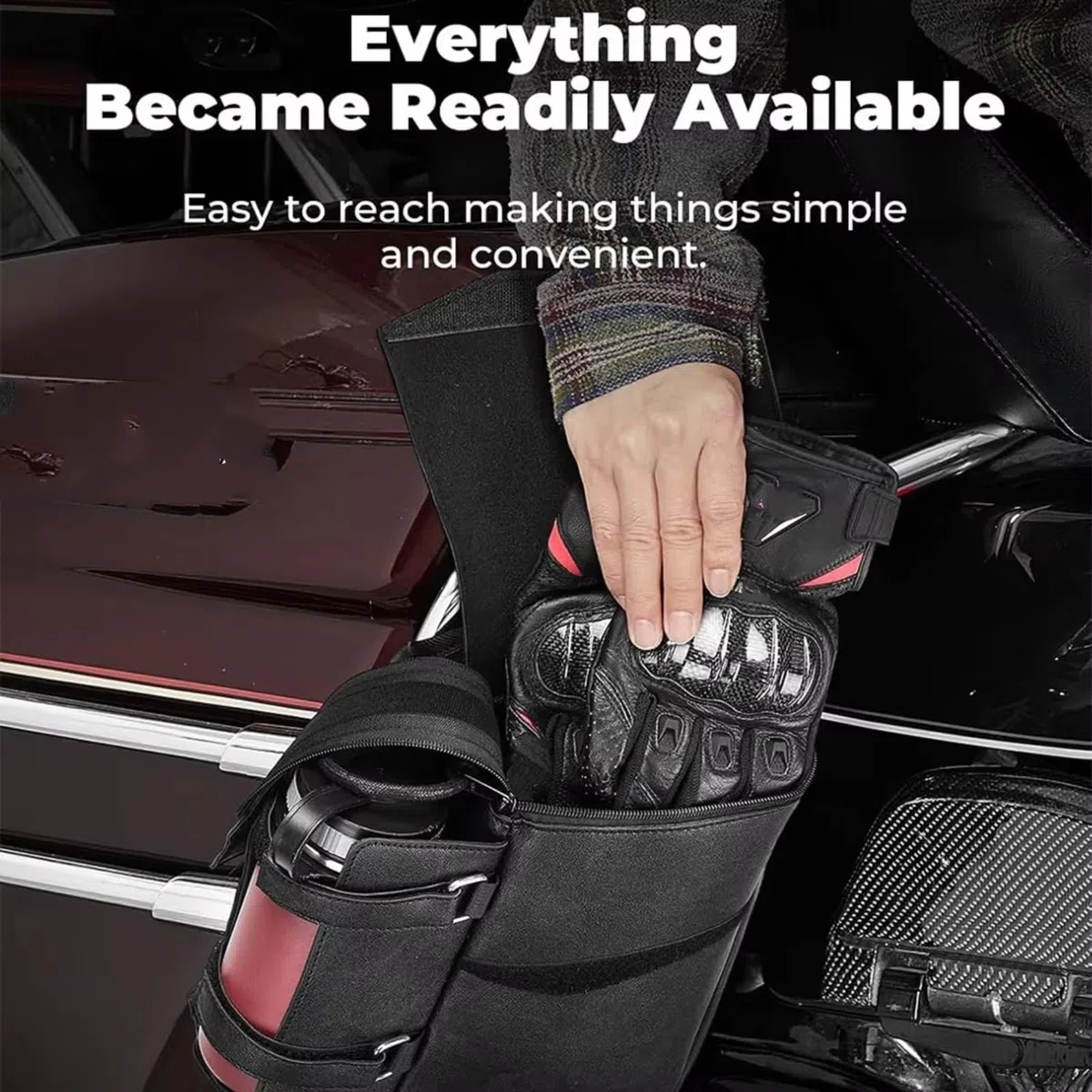 Motorradtasche Für Touring Für Road Für King Für Road Für Glide Für Electra Für Glide Motorrad-Satteltasche Mit Wasserflaschenhalter Packtasche Aufbewahrungstaschen