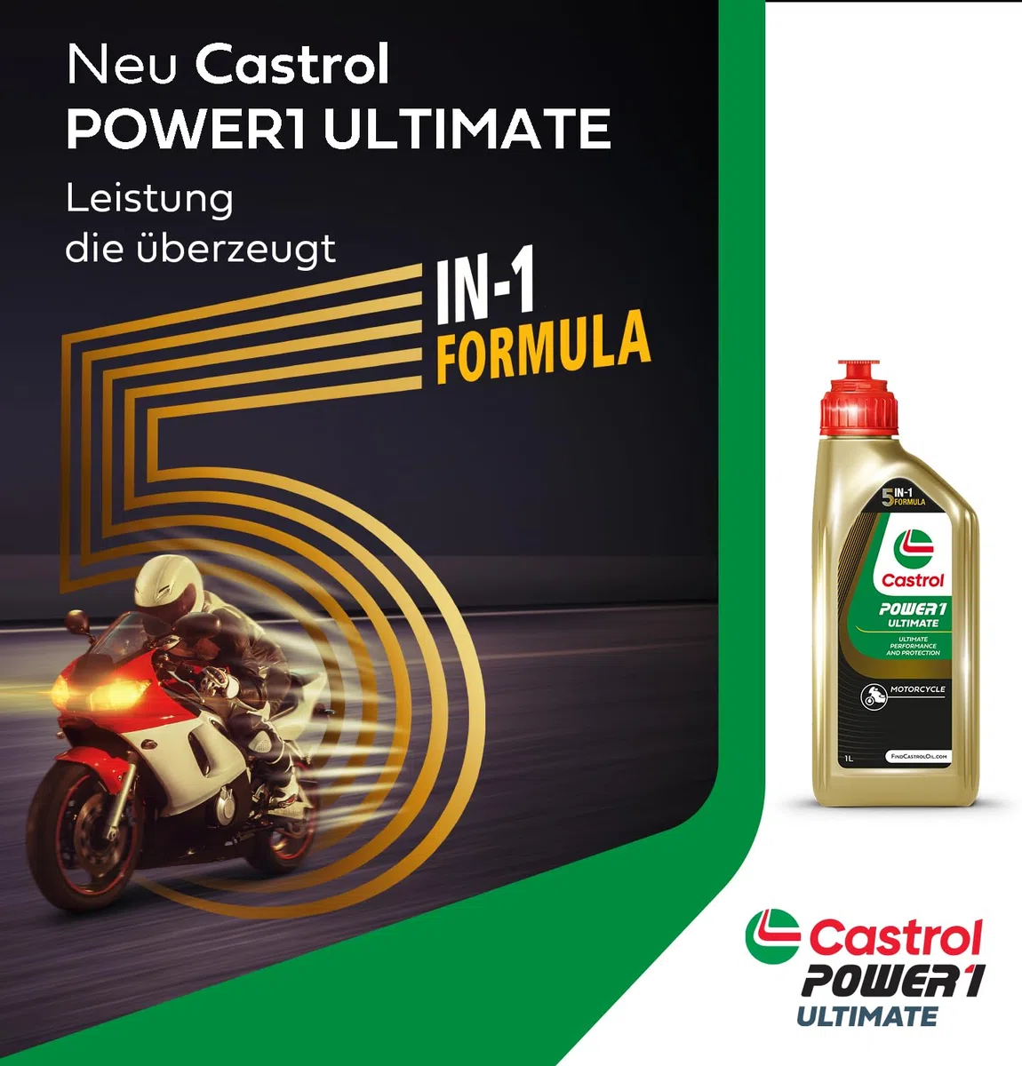 Castrol POWER1 ULTIMATE 4T 10W-50 Motoröl, 4L