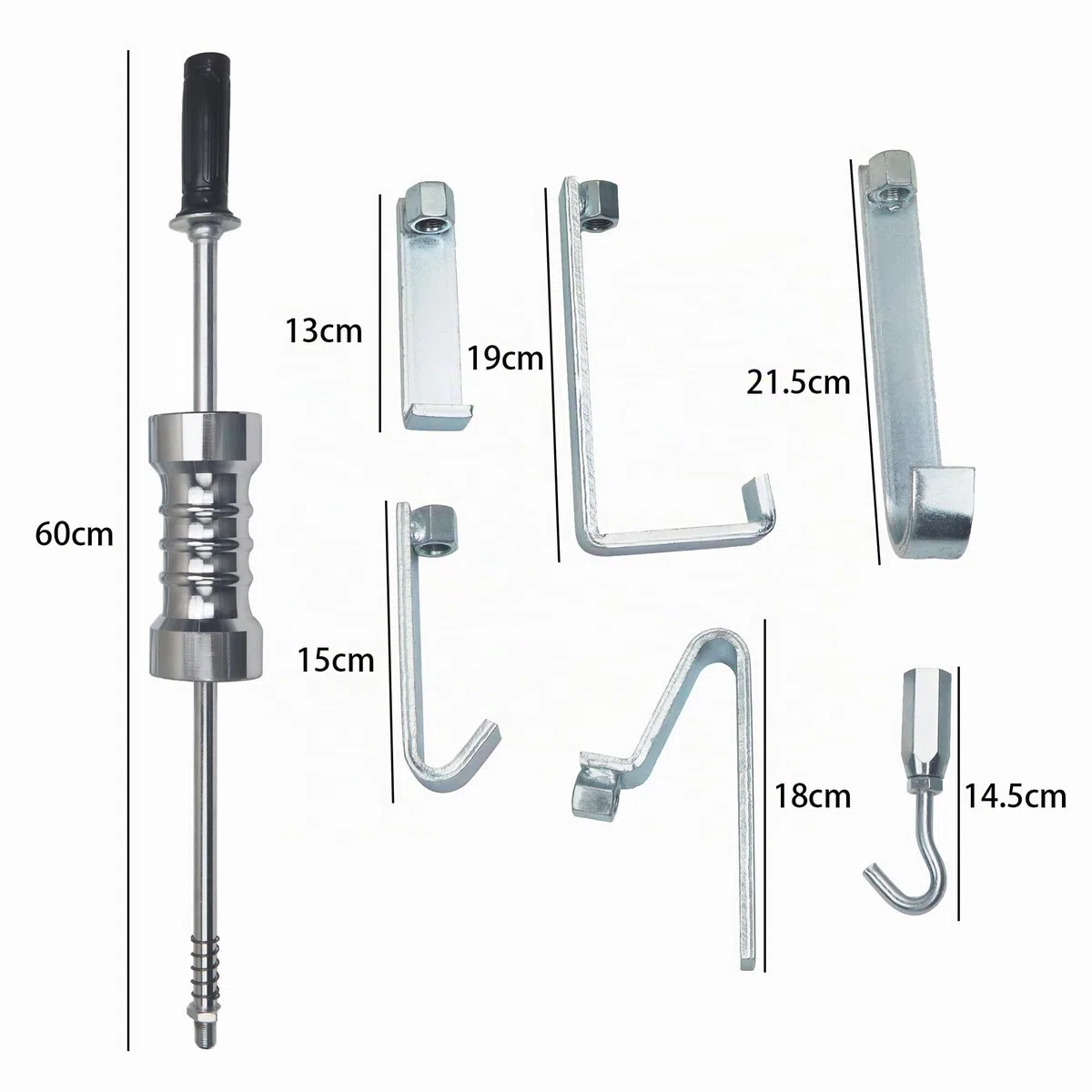 Gleithammer-Set, 8.5 kg Schwerlast-Zughammer mit 5 Abziehhaken, Karosserie-Ausbeulwerkzeug für Auto & LKW