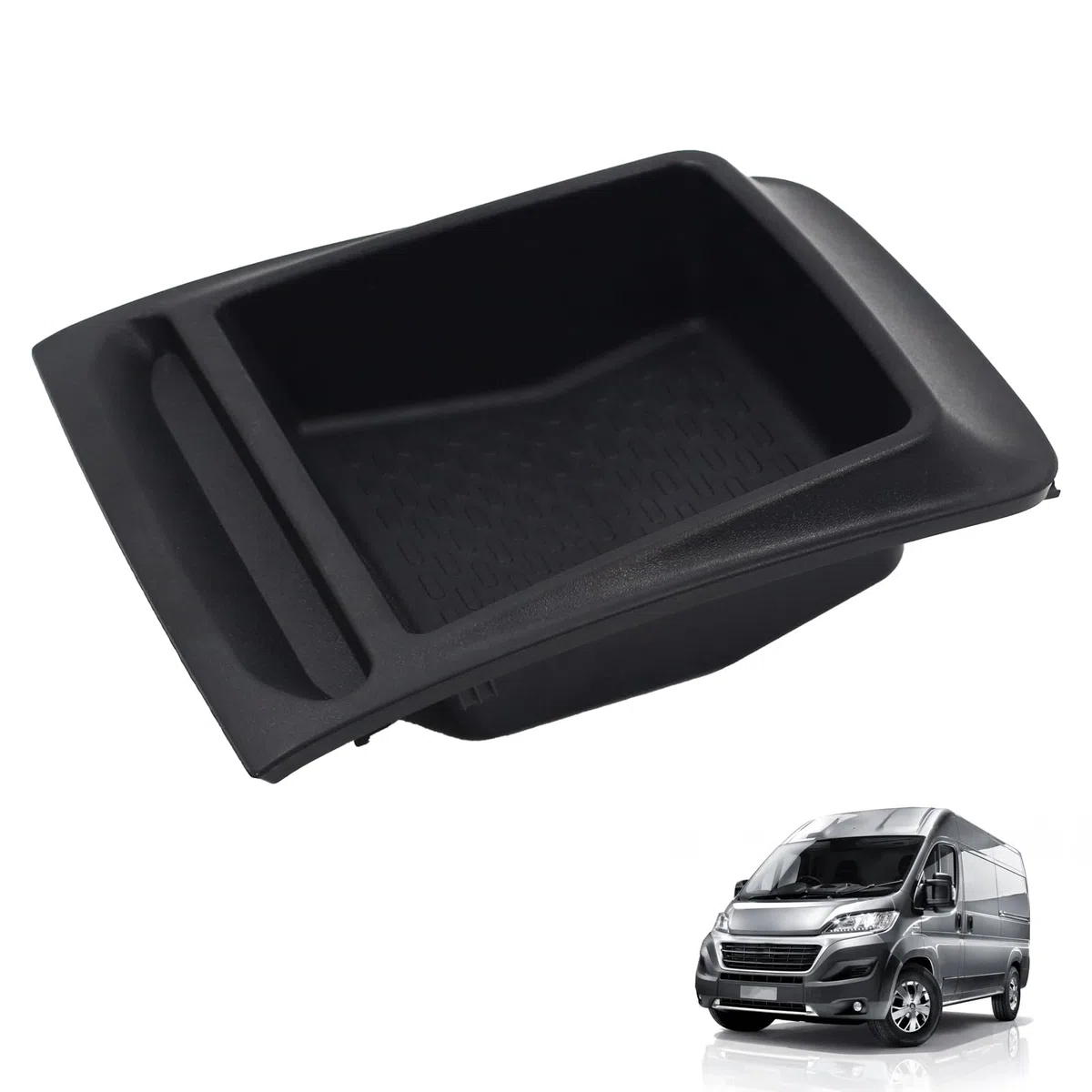 Auto-Armaturenbrett-Aufbewahrungsbox, passend für Fiat Ducato, Peugeot Boxer, Citroen Relay (2014+), schwarzes ABS-Material, rutschfestes Design 6472115AG，735699812