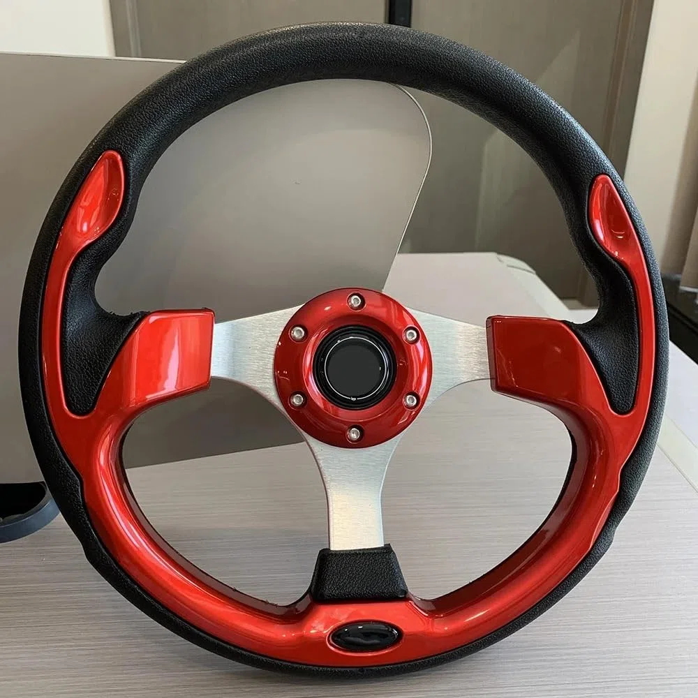 Sportlenkrad,Lenkrad Auto Universal Racing Car Racing Lenkräder PU 13 Zoll 320 mm Sport Lenkrad(F)