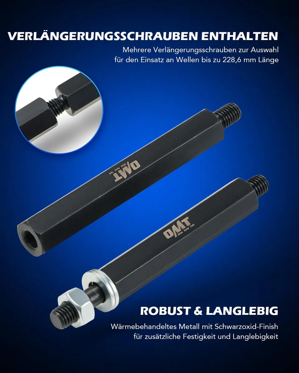 Orion Motor Tech Lagerabzieher Set 5 Tonnen, Lager Trennmesser Satz mit Lagerabzieher 2" und 3", Radlager Abzieher Werkzeug Set für KFZ, Lager Trennvorrichtung Abziehvorrichtung Profi