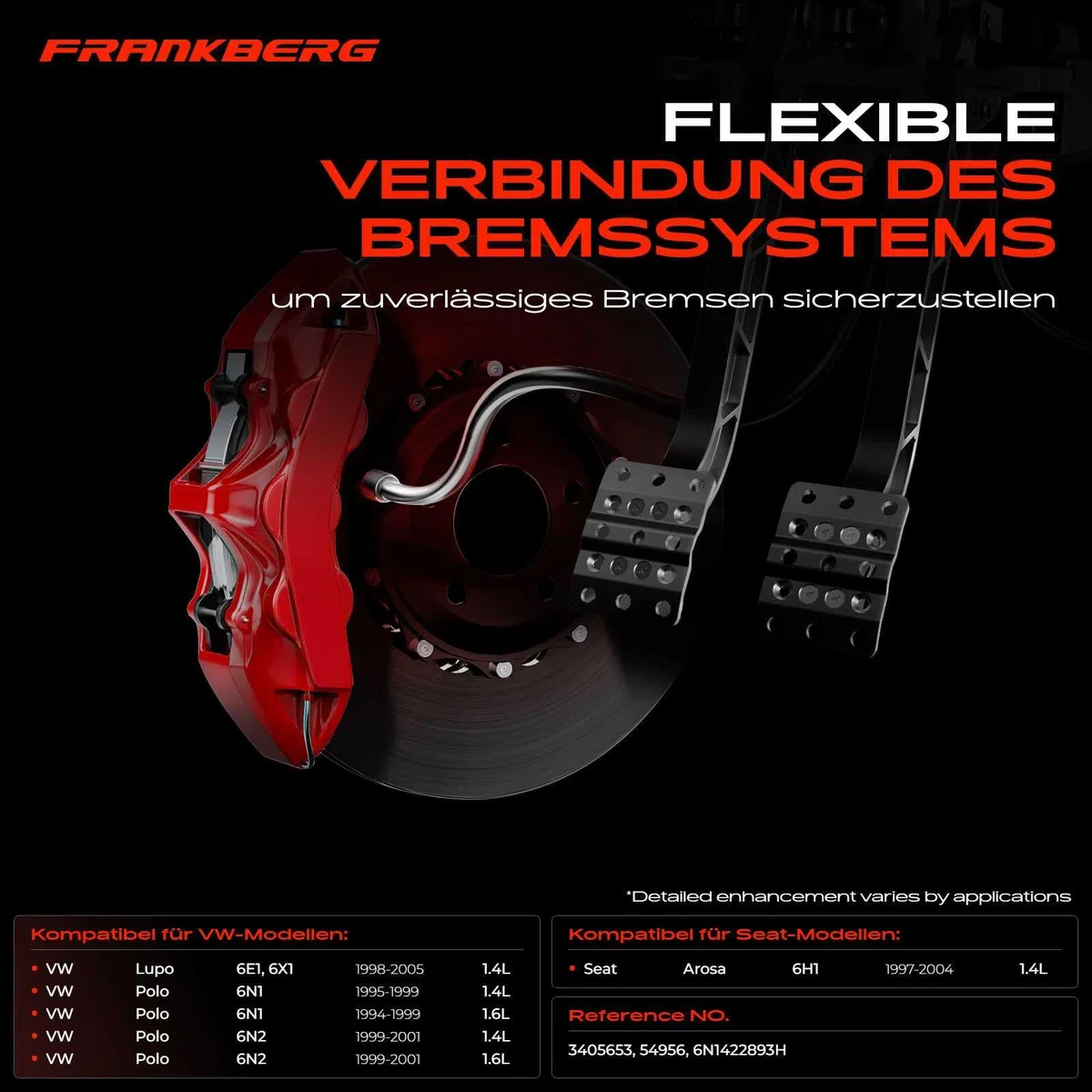 Frankberg Servolenkung Schlauch Kompatibel mit Arosa 6H 1997-2004 L.u.p.o 60 6X1 1998-2005 Polo 6N1 6N2 1994-2001 Replace# 6N1422893H