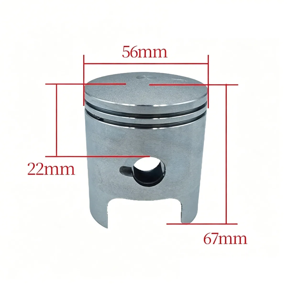 Kolben Für Suzuki TS125 TS 125 2-Takt 125cc Motor Teile STD 56mm 56,25mm 56,5mm 56,75mm 57mm 14mm Pin Motorrad Kolben Kit Zylinder(56.5mm)
