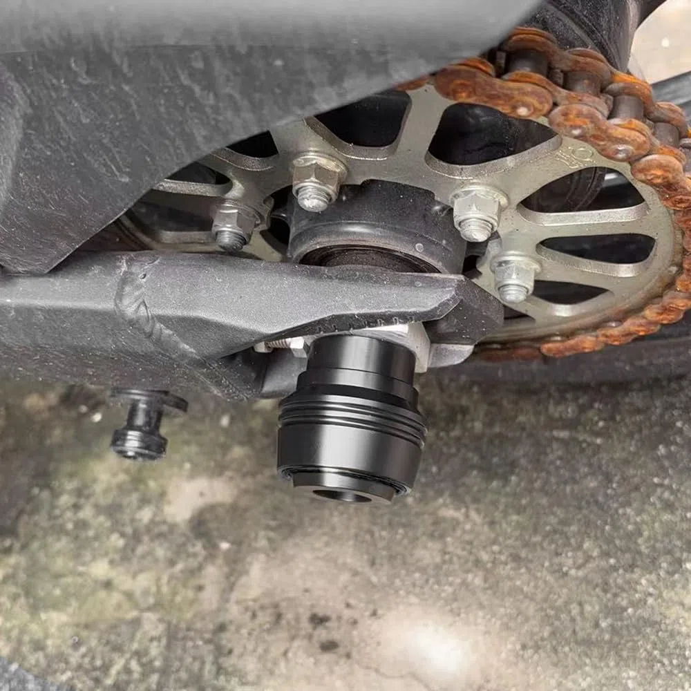 Passend Für MT07 MT 07 MT-07 FZ07 2014-2022 2023 2024 GabelSchutz Sturzpads Zubehör Motorrad Hinterrad Vorderachse Fallschutz Radschutz (Schwarz)