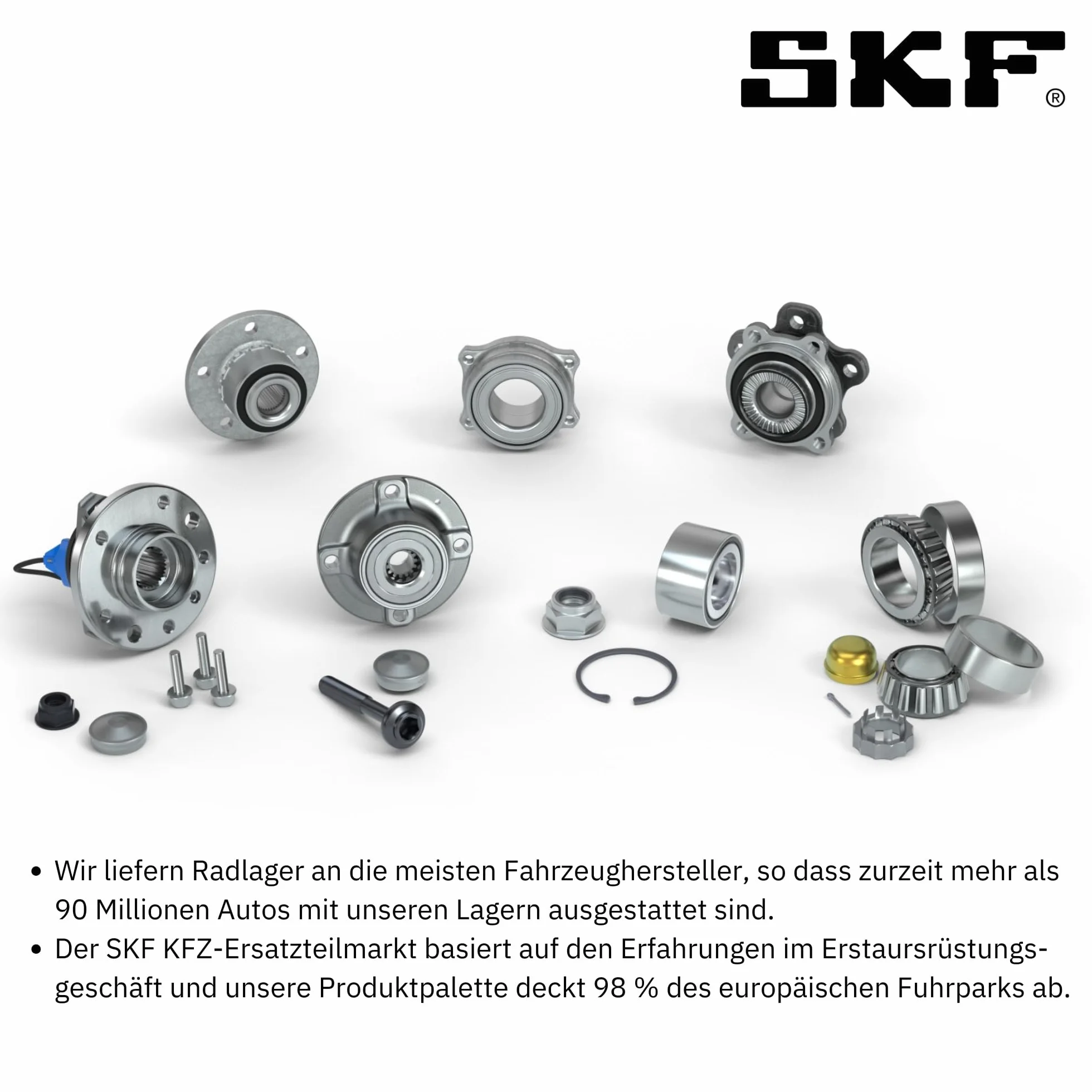 SKF Radlagersatz mit integriertem ABS-Sensor VKBA 3656 Position Hinterachse Höhe 103 mm Länge 151 mm Breite 154 mm - OE-Qualität