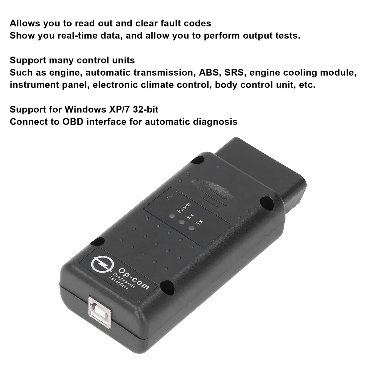 Diagnosekabeladapter, OBD-Autowerkzeug-Fehlerdetektor, mehrere Steuereinheiten, Ersatz für Opcom 1.95