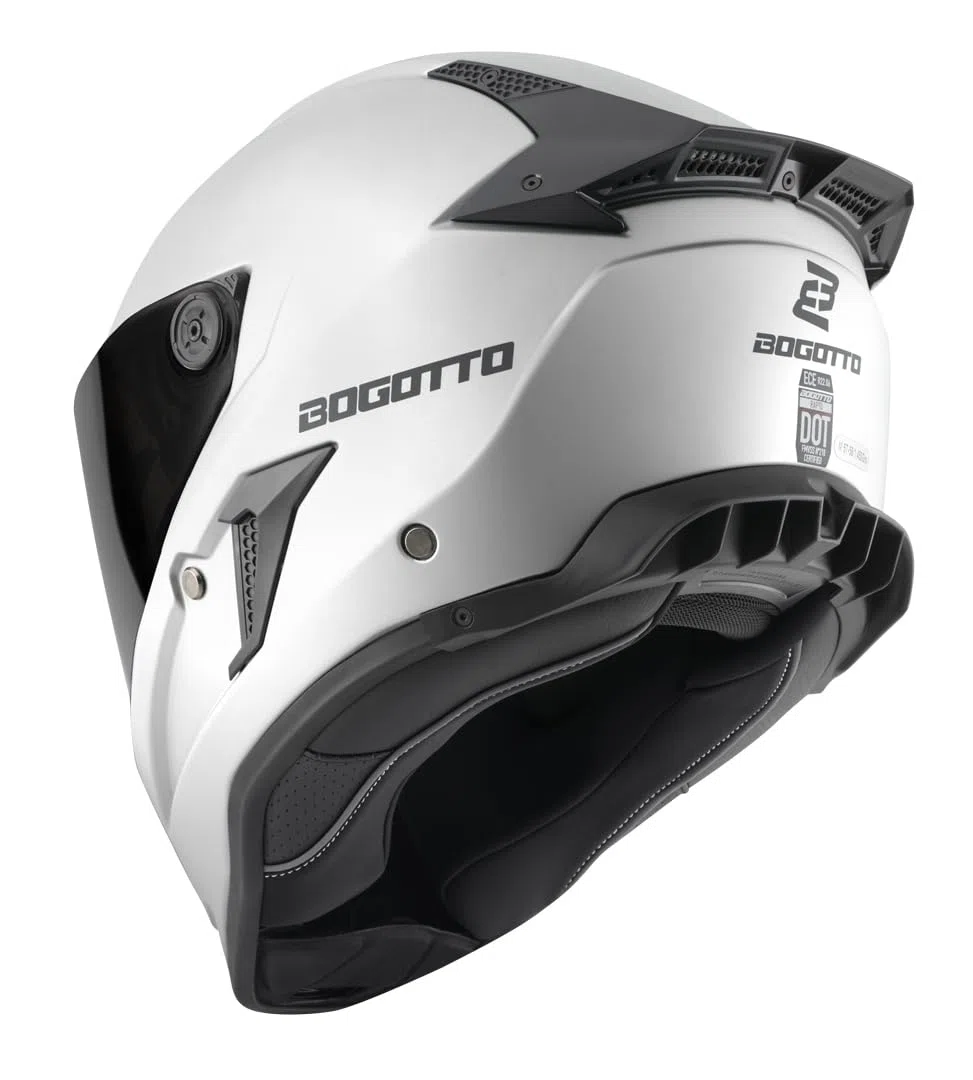 Bogotto Rapto Helm, Weiß Matt, XL, Integralhelm, ECE 22.06 | Beschlaghemmend