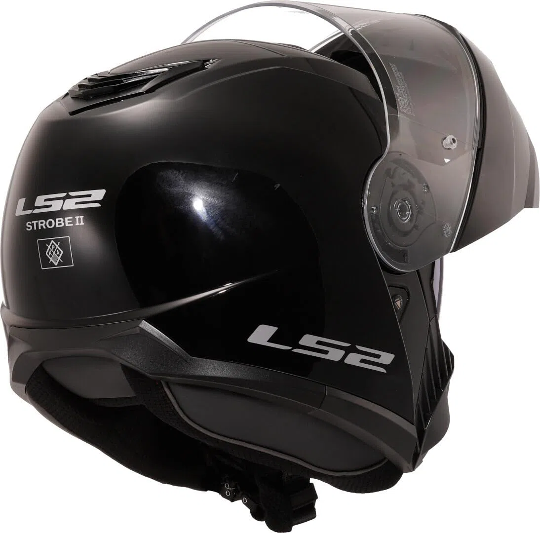 LS2, Modularer Motorradhelm Strobe II Gloss Black, M