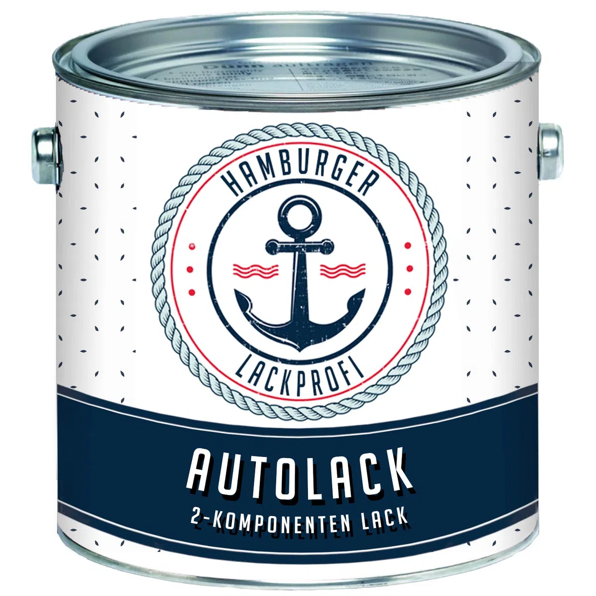2K Autolack GLÄNZEND Schwarz RAL 9005 im Set Decklack - Hochdeckend - Rostschützend - Kratz- und schlagfest // Hamburger Lack-Profi (1 L)