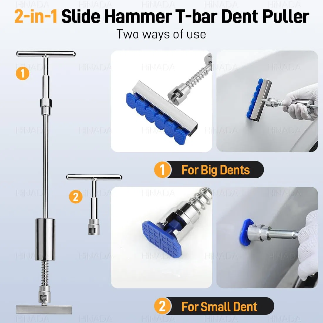 HiNADA 139Pcs Auto Dellen Reparaturset, Auto Reparatur Ausbeulwerkzeug Lackfreies Dent Reparatur Puller Kit PDR Werkzeugset für Hagelschaden, Karosserie & Beulenentfernung
