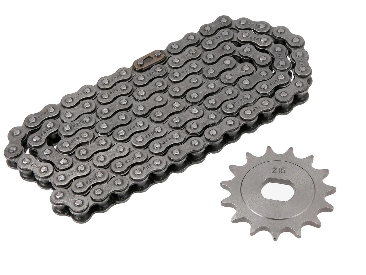 Großes Kettenradantrieb-Set (Ketten-Set) - für Simson S51, S53