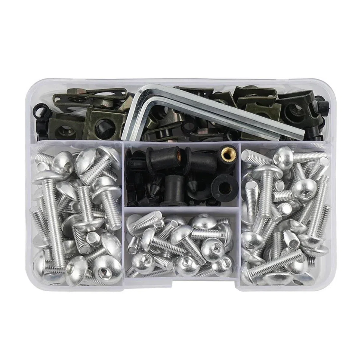 Karosserie-Schrauben- und Mutternsatz FÜR CB600F CB600 HORNET CB 650 650F 650R 750f 900F 919(Silver)