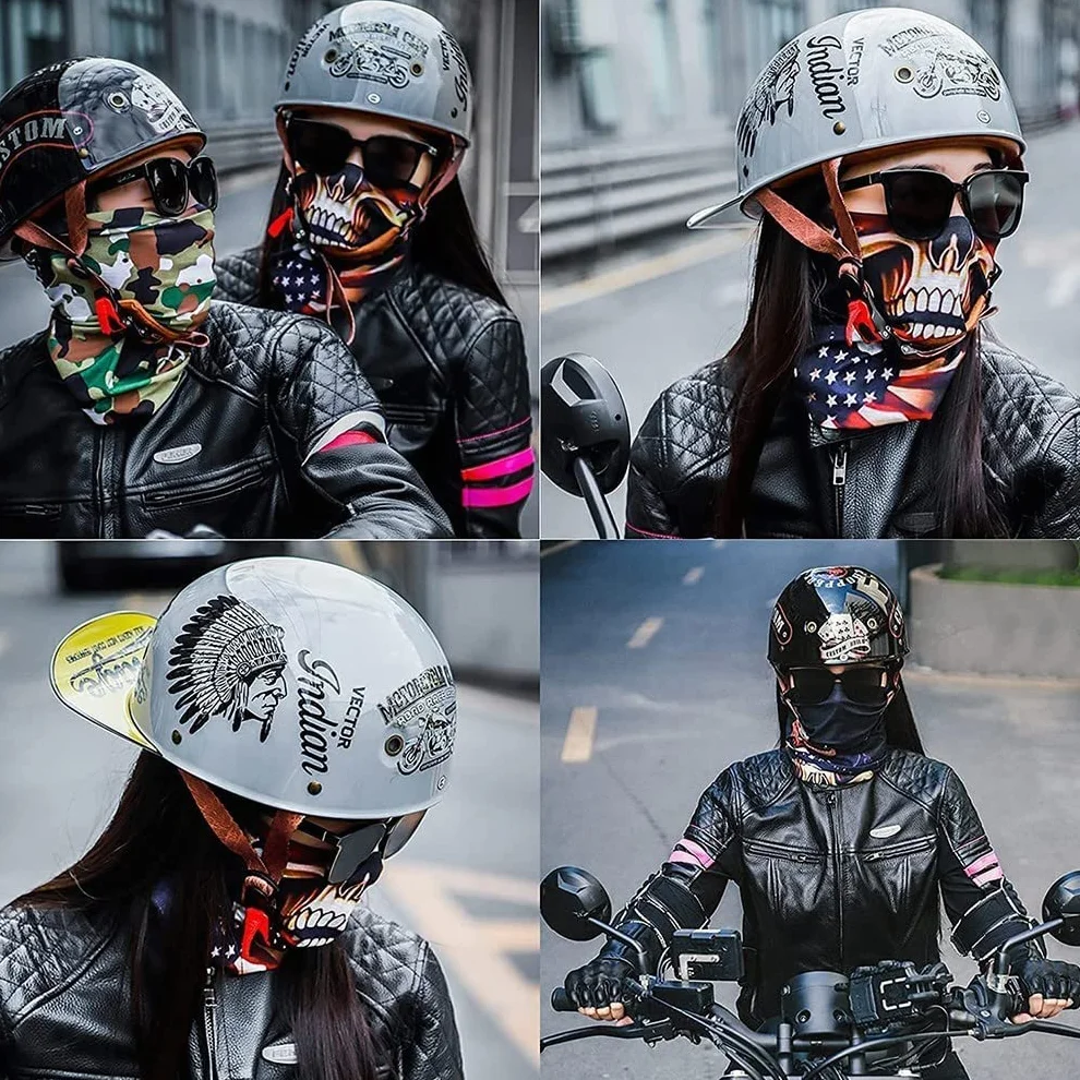 Halbschalenhelm Motorradhelm ECE-Zulassung Baseball Cap Mit Fahrradbrille Fahrradvisier Cruiser Chopper Scooter Helm Herren Retro Motorrad Halbhelm MäNner Frauen Mofa Helm 57-62cm