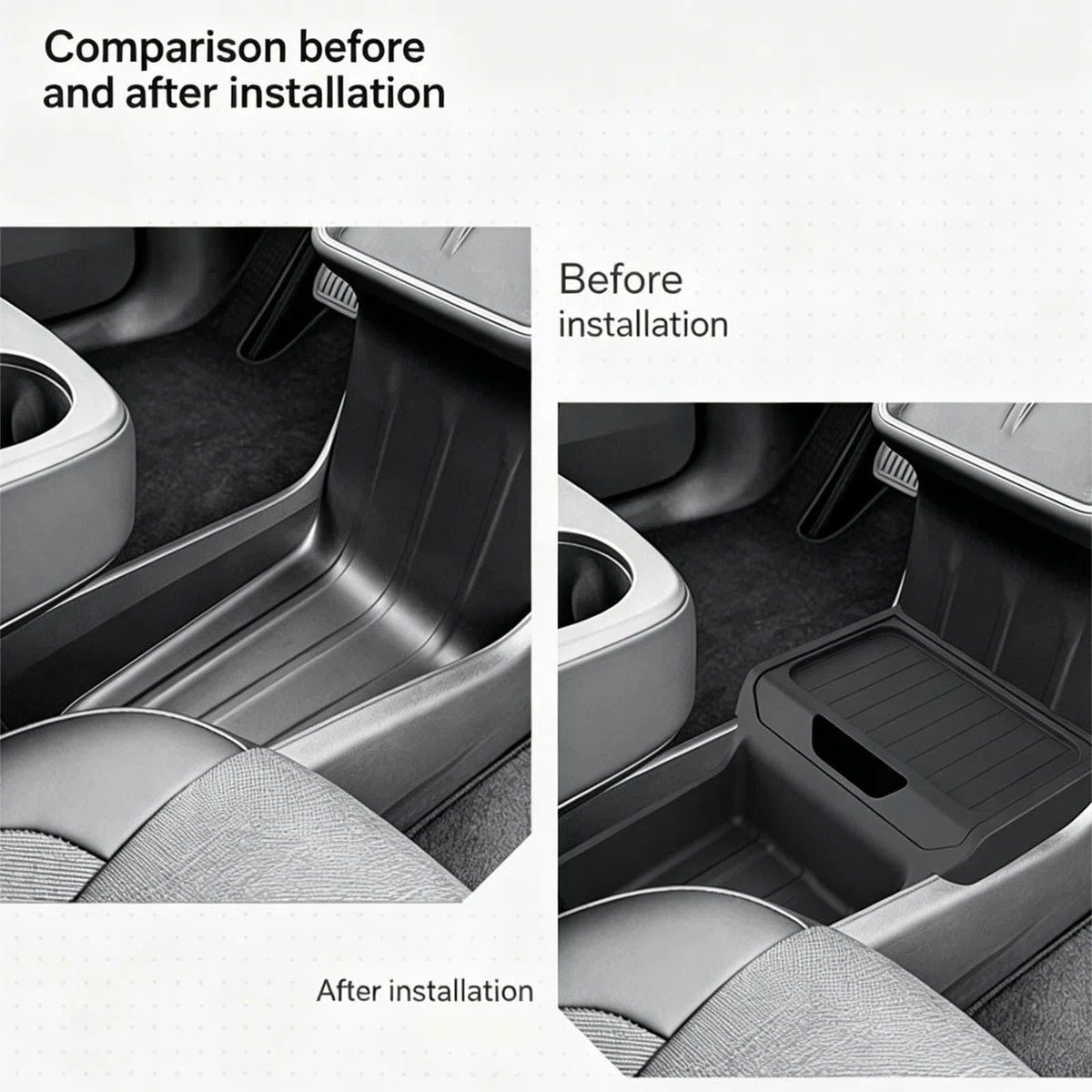 Mittelkonsole Organizer für Tesla Model Y Juniper Standard 2026 2025 Mittelkonsole untere Aufbewahrungsbox für Modell Y 2025 2026 Zubehör