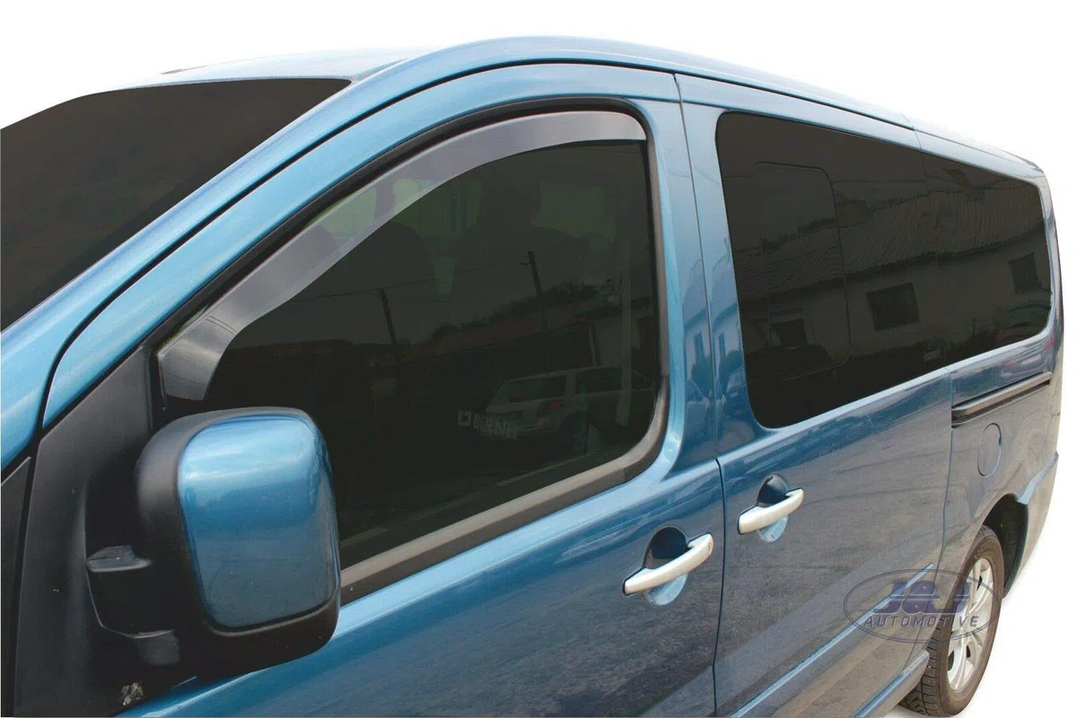 J&J AUTOMOTIVE Windabweiser passend für Citroen Jumpy 2 2007-2016 2tlg, Heko Regenabweiser Vorne Getönt Dunkel Passform