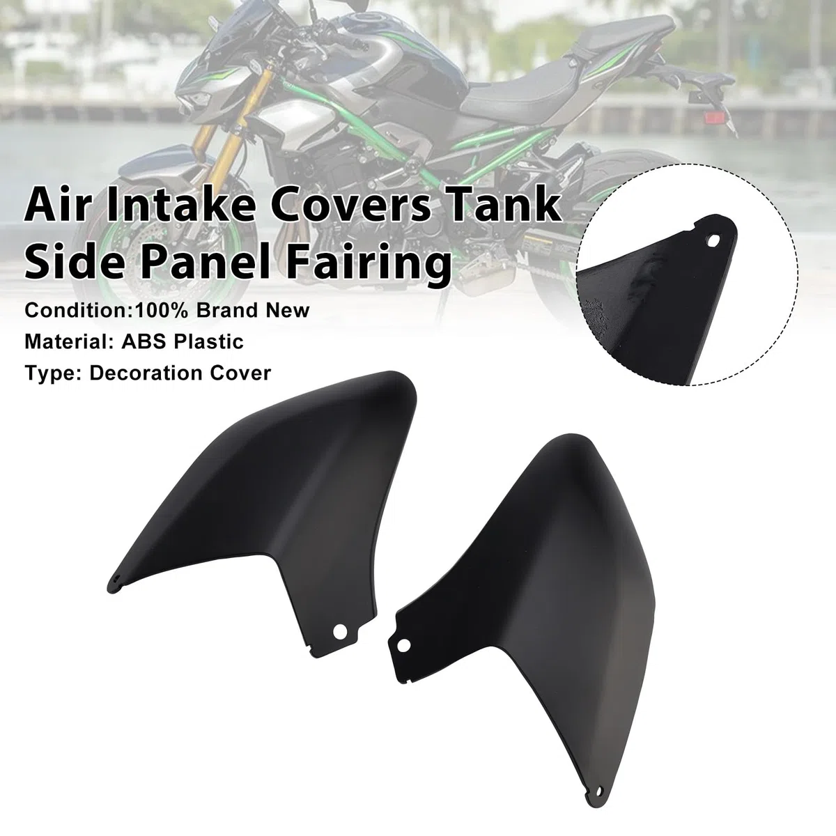 MAD HORNETS Passend für Kawasaki Z900 2025-2026 Air Intake Covers Tank Side Panel Fairing – High-Performance Protection for Your Bike – Matte Black