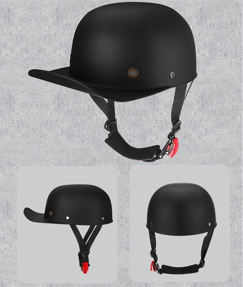 Motorrad-Halbhelme Mit Brille Und Gesichtsabdeckung, Retro-Schirmmütze Halbschale, Halbschalenhelm, DOT/ECE-geprüfter Vintage-Helm Im Deutschen Stil Für Männer Und Frauen (M/L/XL)