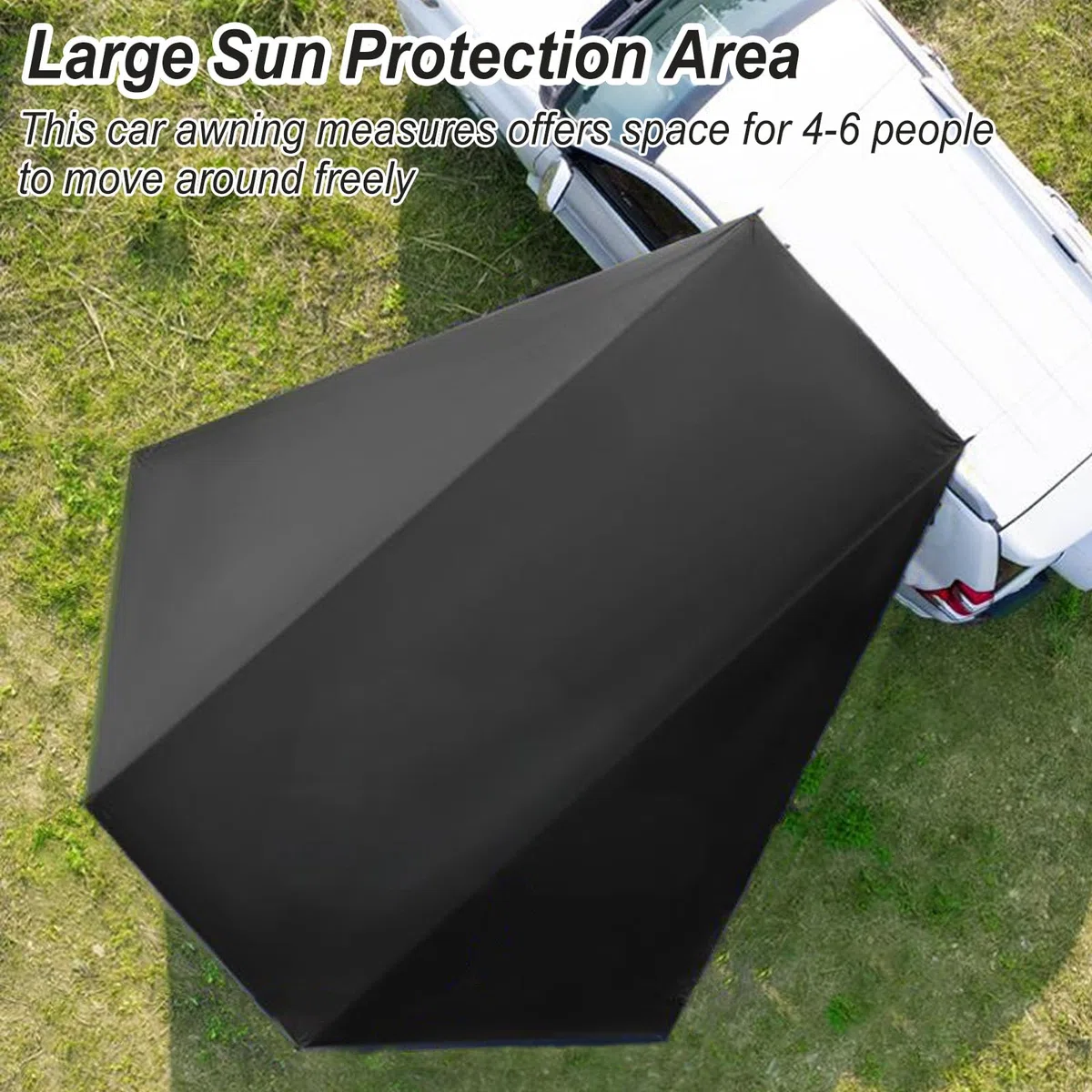 Universal Auto Markise, Sonnenschutz Auto Seitenmarkise Camping Markise für Auto, SUV, LKW, Wohnmobilen, 380 X 280 cm