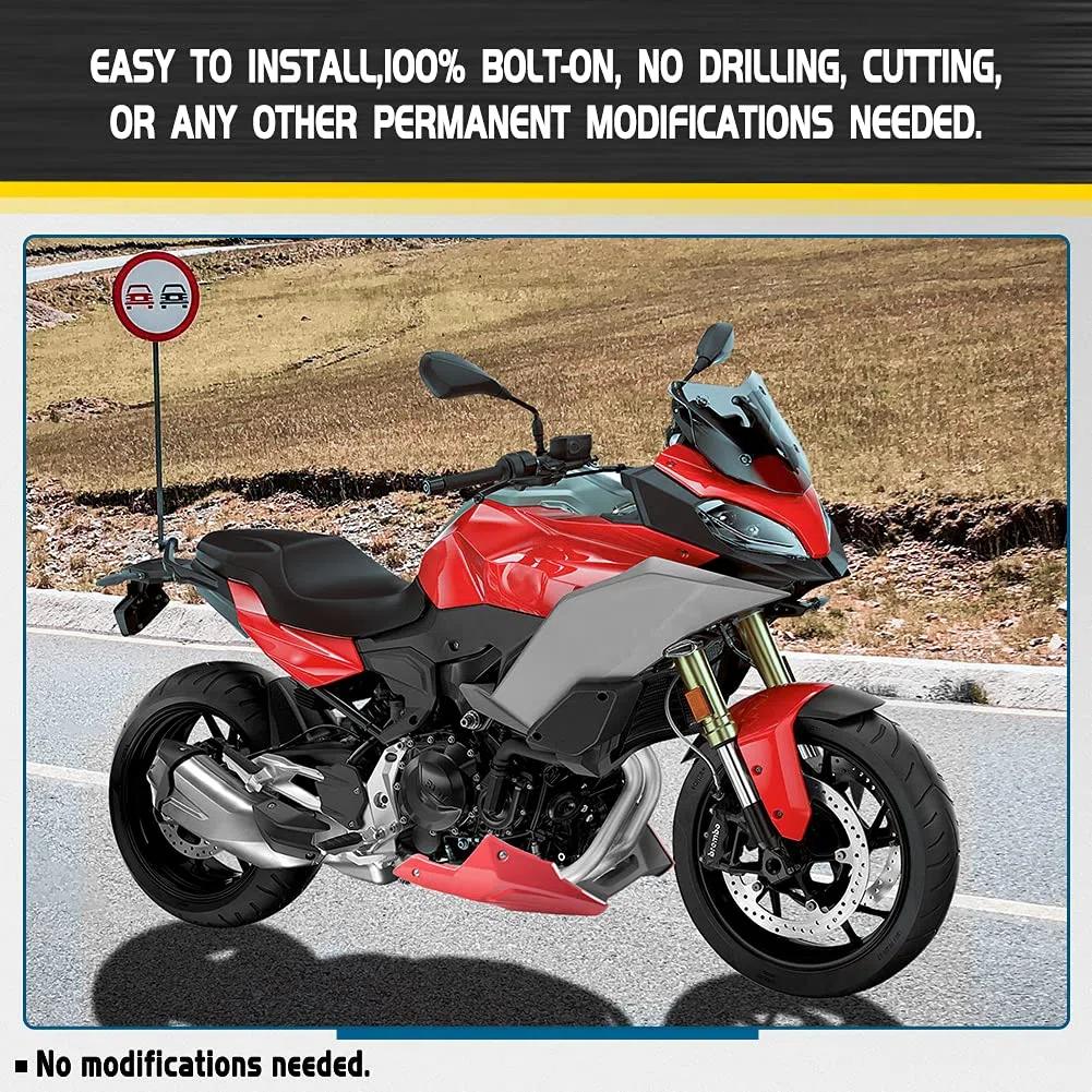 Motorrad Untere Abdeckungen Bellypan Motorschutz Kompatibel mit F900R F900XR F 900 R/XR 2020 2021 2022 2023 2024 (Schwarz)