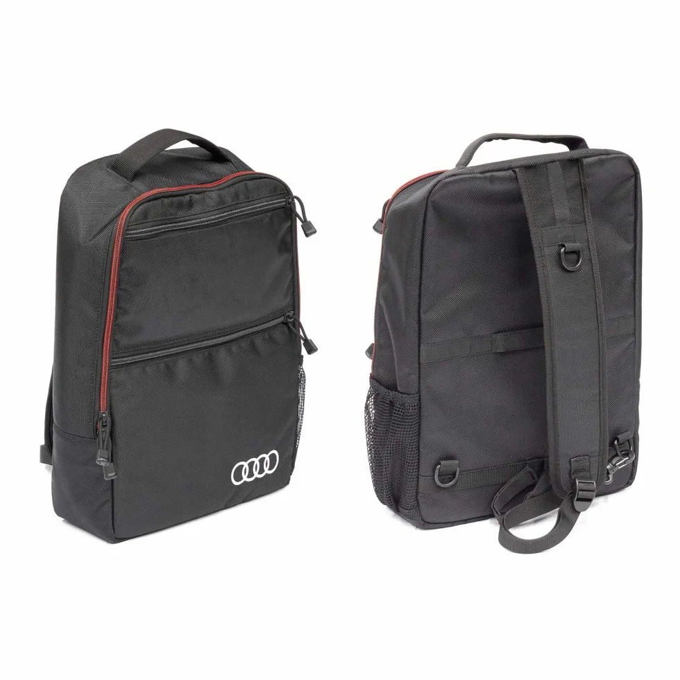 Audi 4KE071156A Tasche Rucksack Querträgertasche Elektroroller Ringe Logo Sling Bag, schwarz