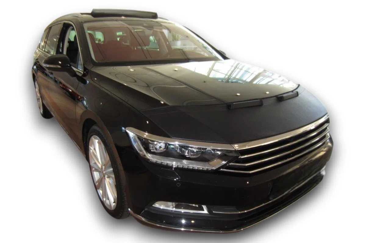 AB-00818 Auto BRA kompatibel mit VW Passat B8 3G 2014-2024 Haubenbra Steinschlagschutz Tuning Bonnet Bra Motorhaubenschutz