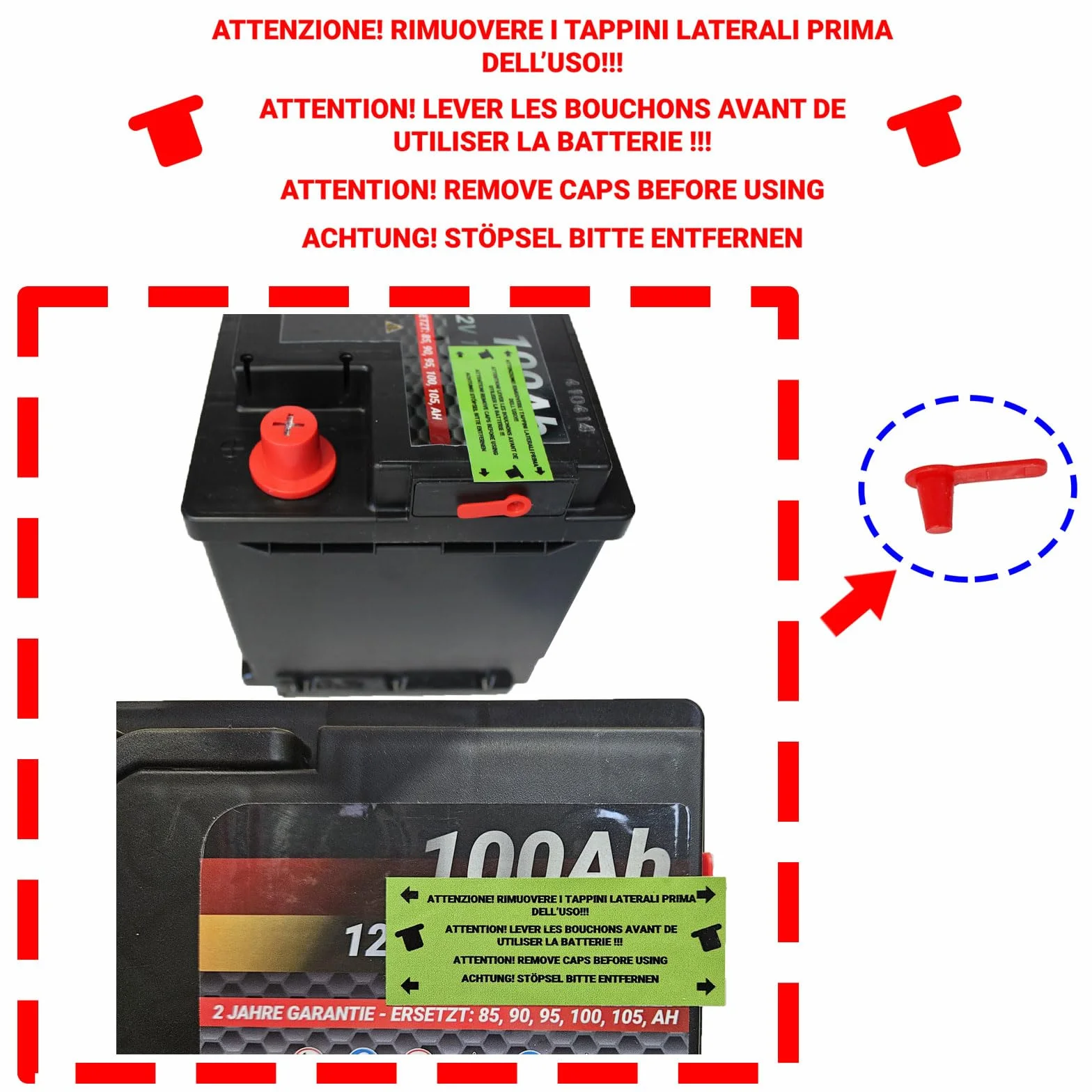 Batterie Auto Speed by SMC L264 12 V 64 Ah 610 A POSITIVE Positive A rechts (+ DX)