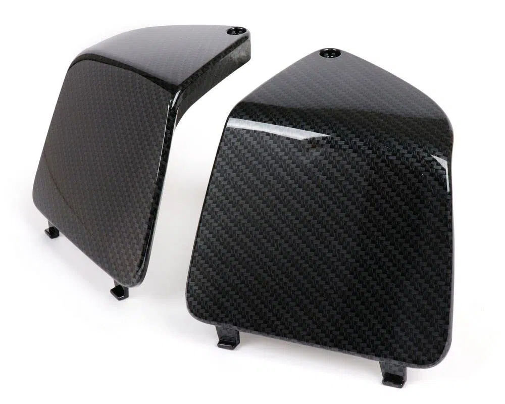 MOTO NOSTRA Wartungsklappen Set Beinschild carbon style kompatibel für Vespa GT, GTL, GTV, GTS, HPE, Super Tech, Sport, 125-300