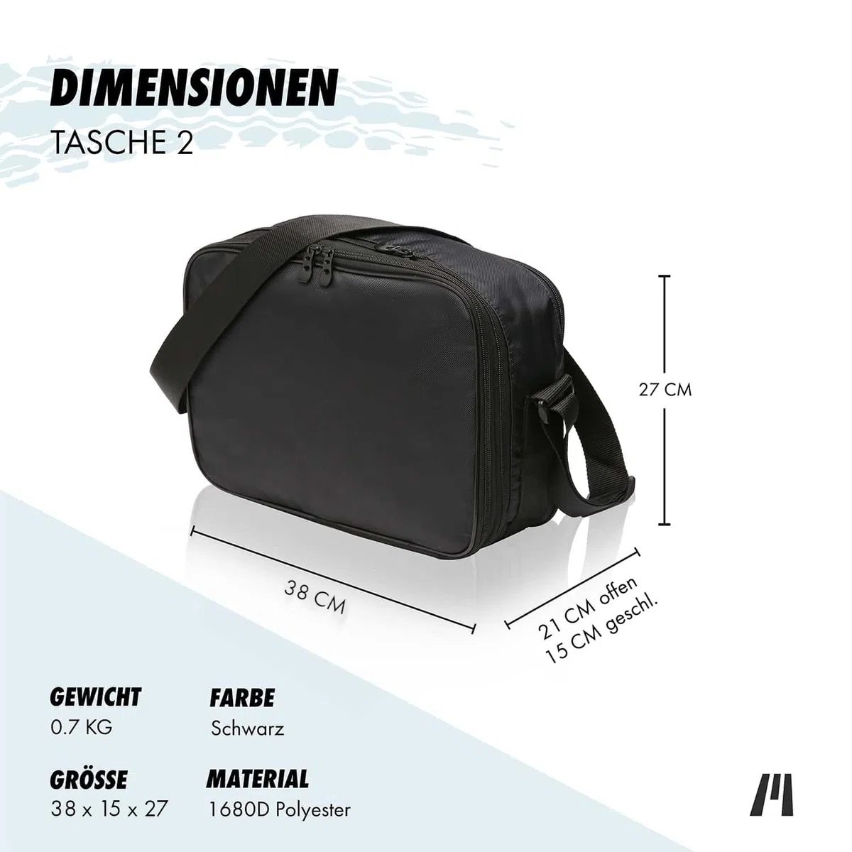 GETMORE Parts Motorradkoffer-Innentaschen Set passend zu Gepäck, Vario Seitenkoffern und Vario Top Case BMW F700GS, F800GS, R1200GS - Nr. 14+16
