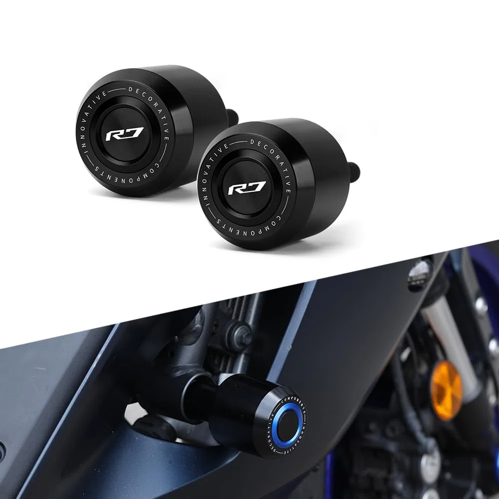 Modeer Kompatibel mit Ya.maha YZF R7 2021~2024 Motorradrahmen Antikollisions-Fallschutz Slider Crash yzfr7 r 7 Zubehör (Schwarz)