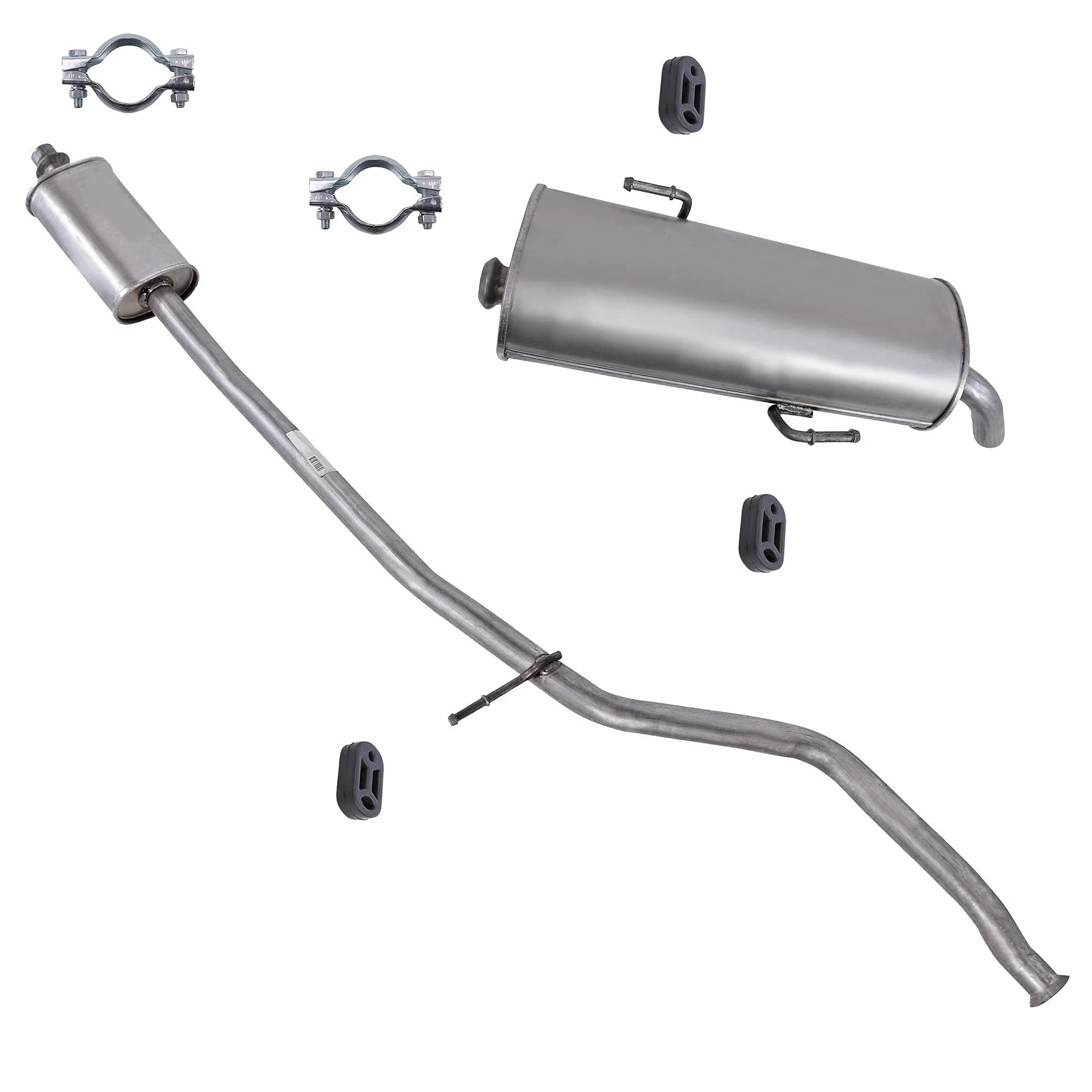 Auspuff Schalldämpfer Set 1x Mittelschalldämpfer, 1x