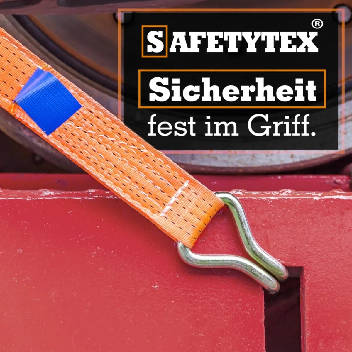 Safetytex Spanngurt zweiteilig 5t 12m 2500kg 5000 kg daN Zurrgurte 2teilig LKW Anhänger 5 to 12 Meter (4 Stück)