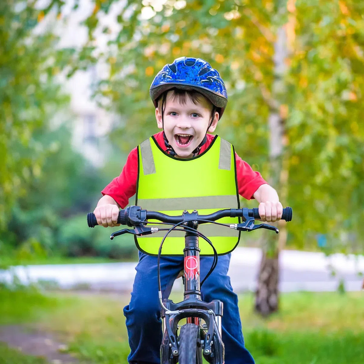 20 Stück Warnweste Kinder, Grad Reflektierende Sicherheitsweste Gelb, Hochsichtbare Weste für Sport, Laufen, Fahrrad, Schule, Auto, Jungs, Mädchen