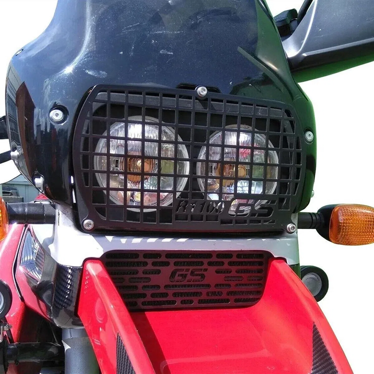 LOTFI Motorrad R1100GS Scheinwerferschutzgitter-Schutzabdeckung und Kühlerkühler-Schutzgitter-Set, passend for BMW R 1100 GS 1994–1999 (Size : Headlight Guard)