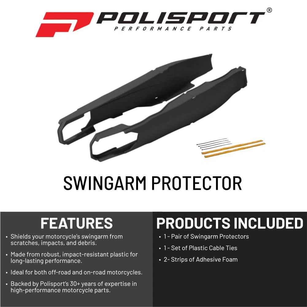 Polisport 8456600001 Schwinge Schutz, Set of 12, Schwarz