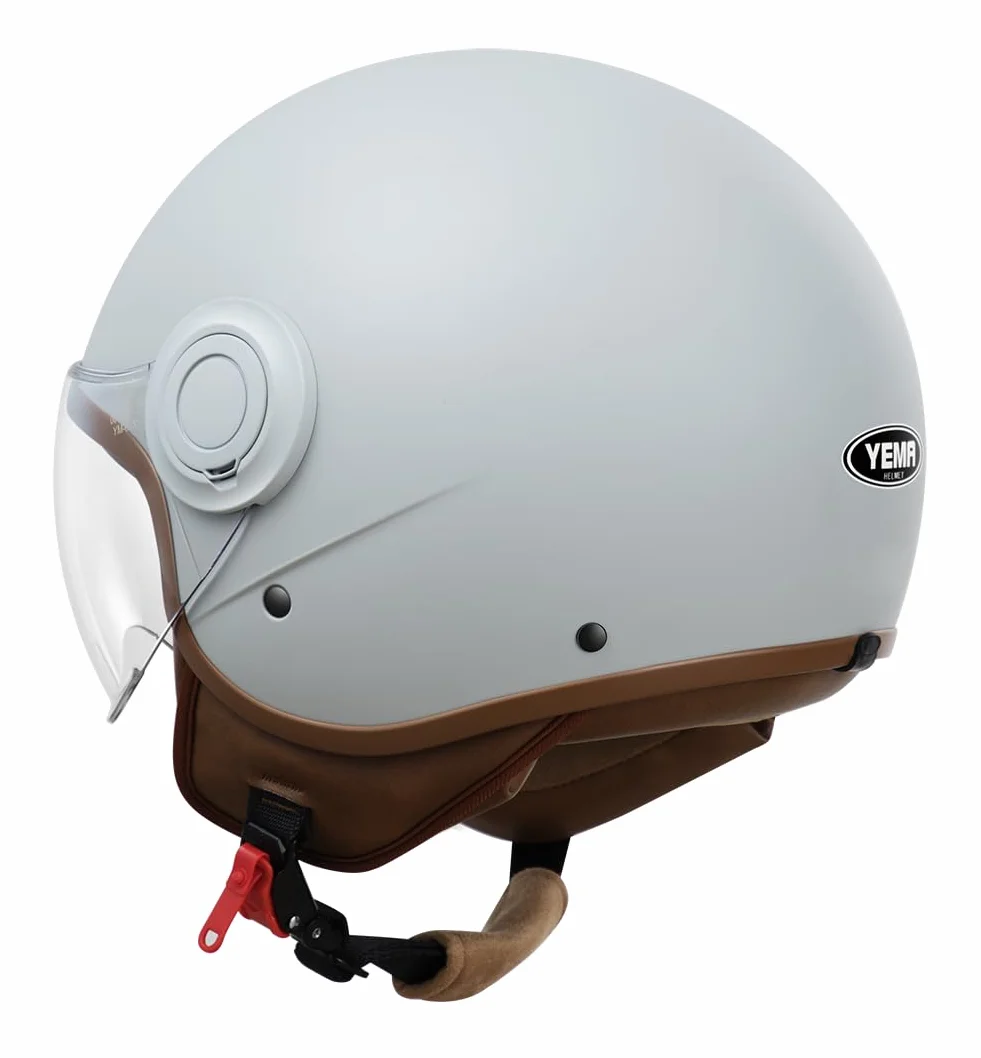 YEMA Helmet Jethelm DW-631 Moped Scooter ECE 3/4 Halbhelm für Herren Damen