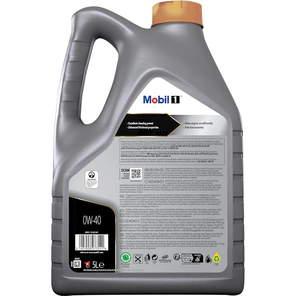 Mobil 1 FS 0W-40, 5L | Mobil 1 FS Hochleistungsöl, PKW Motoren, Schmierstoff