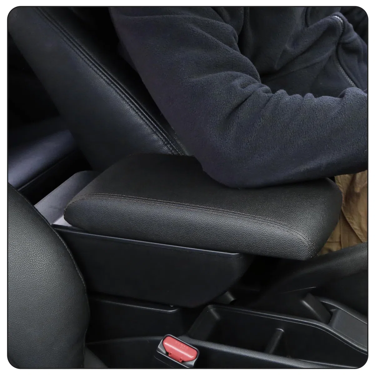 YJYWZH Compatible with SEAT Arona Armlehnen Auto Mittelkonsole Aufbewahrungsbox Armlehne Innenausstattung Armauflage Kohlefaser-Muster Leder Armstutze