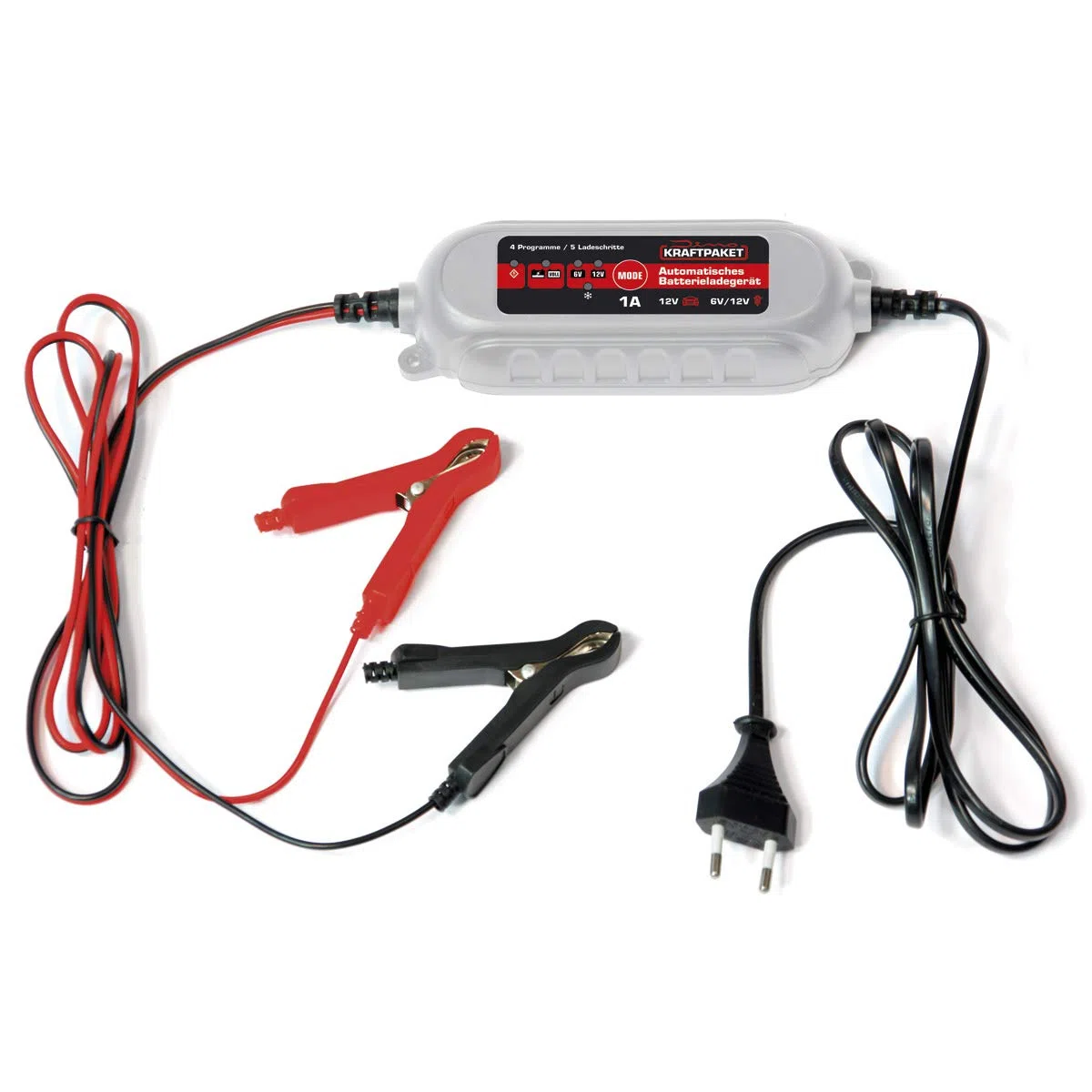 Dino KRAFTPAKET 12V-600A Starthilfegerät 66.6Wh 18000mAh|Blei-Säure & 1A-6V/12V intelligentes und automatisches Batterieladegerät | Für Blei-Säure