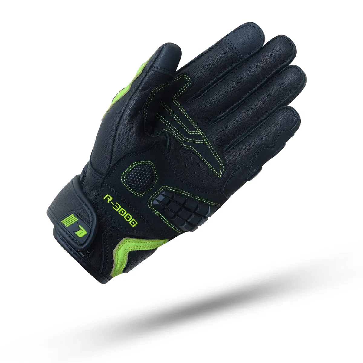 R-3000 | Sommer Motorradhandschuhe Herren - Abriebfeste Leder Motorrad Handschuhe Herr mit Protektoren - Motorrad Zubehör - Handschuhe